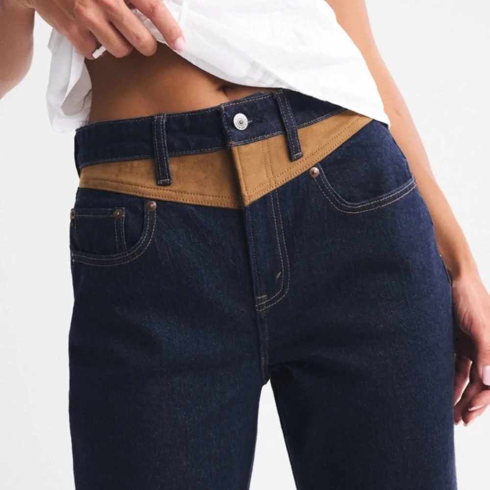Abercrombie & Fitch Curve Love Cowgirl Western Blue Jeans - Tags On - Picture 11 of 15